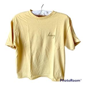 J Galt Brandy Melville Yellow Honey T-shirt Women's One Size Short Sleeve